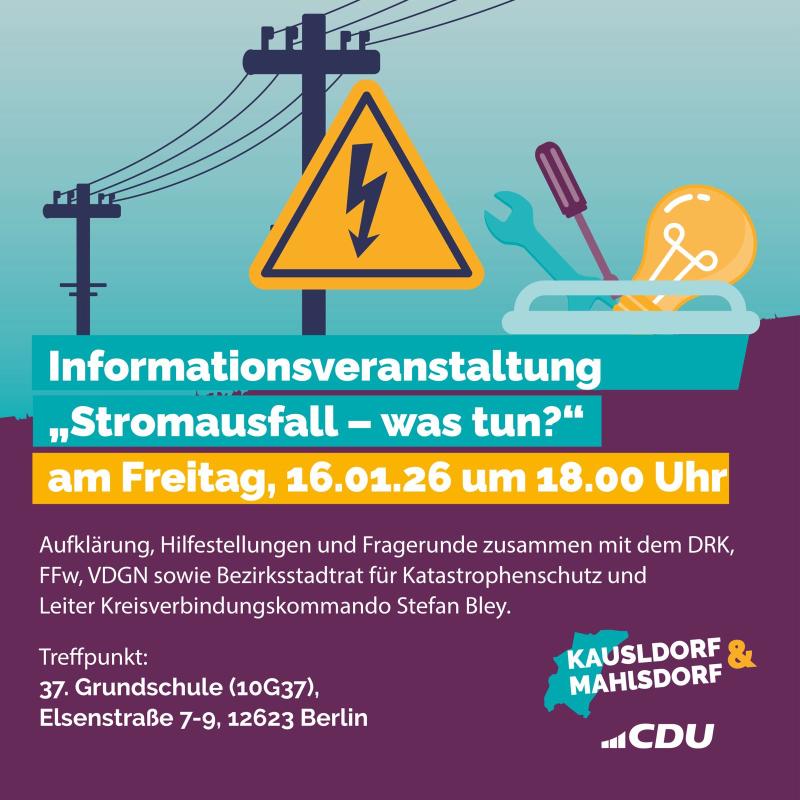 Informationsveranstaltung zum Verhalten bei Stromausfall